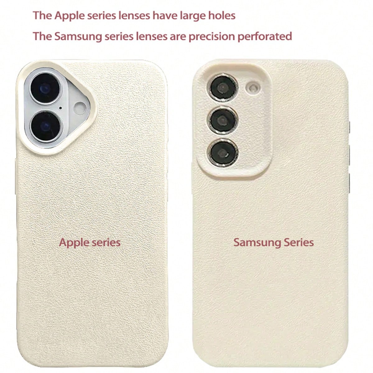 Pink White Minimalist Leather Floral Element Fashion 1pc Leather Texture Personalized Full Screen Rose Pattern Floral Branch Phone Case, Compatible With Iphone 16 Pro Max, 17/16/15/14 Plus, 13/12/11