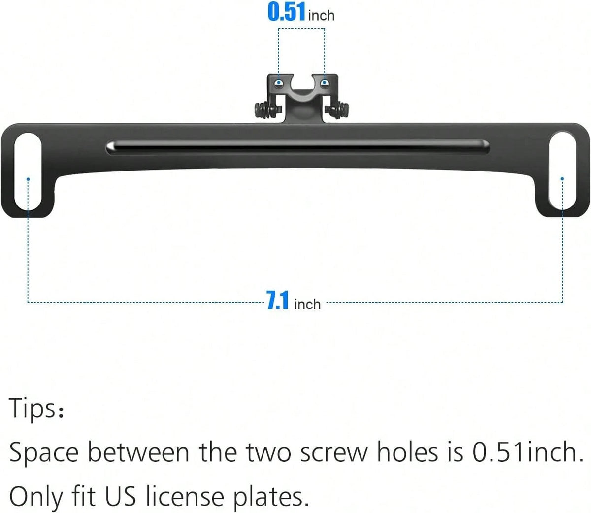 Pixelman Universal Car Rear View Camera License Plate Bracket, Upgraded Full Stainless Steel Backup Camera Mount, Dash Cam Mirror Accessory, Only Installation Holder