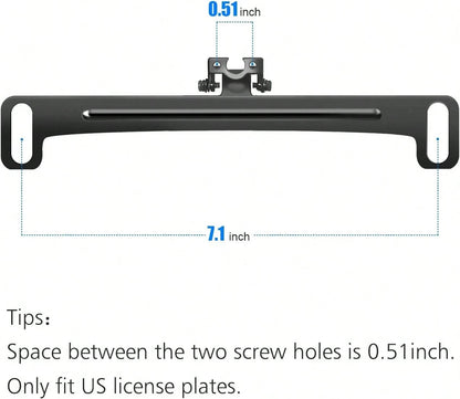 Pixelman Universal Car Rear View Camera License Plate Bracket, Upgraded Full Stainless Steel Backup Camera Mount, Dash Cam Mirror Accessory, Only Installation Holder