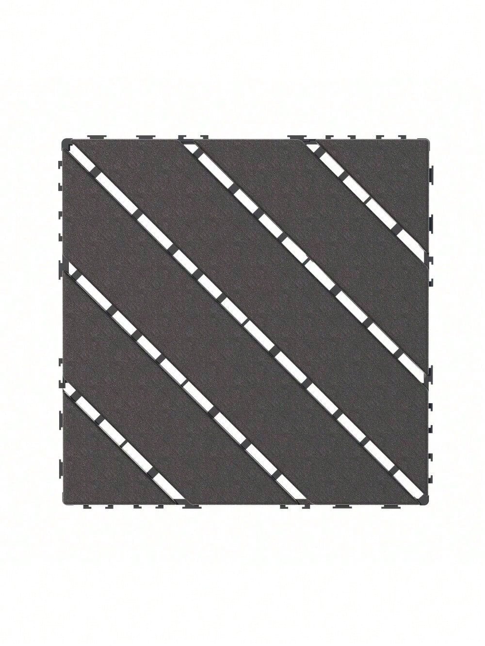 Plastic Interlocking Deck Tiles,44 Pack Patio Deck Tiles,12"X12" Square Waterproof Outdoor All Weather Use, Patio Decking Tiles For Poolside Balcony Backyard, Grey