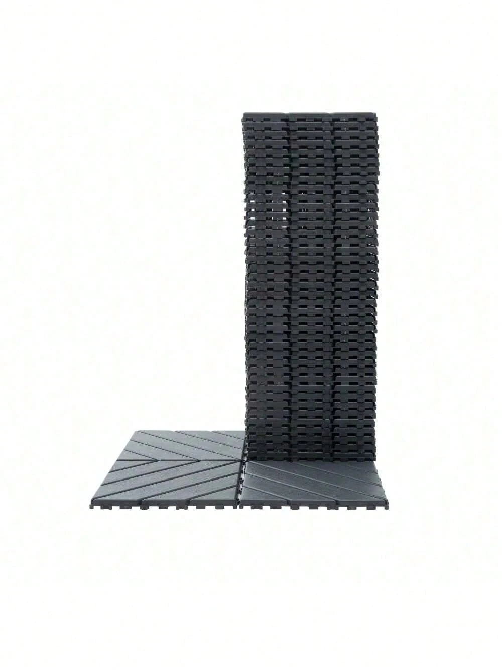 Plastic Interlocking Deck Tiles,44 Pack Patio Deck Tiles,12"X12" Square Waterproof Outdoor All Weather Use, Patio Decking Tiles For Poolside Balcony Backyard, Grey