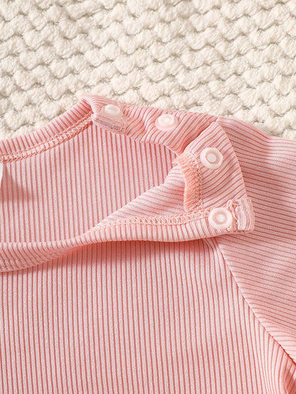 Playful Pals 2pcs Baby Girls' Cute Strawberry Embroidered Bib Pants Soft Cotton Blue Summer Family Matching