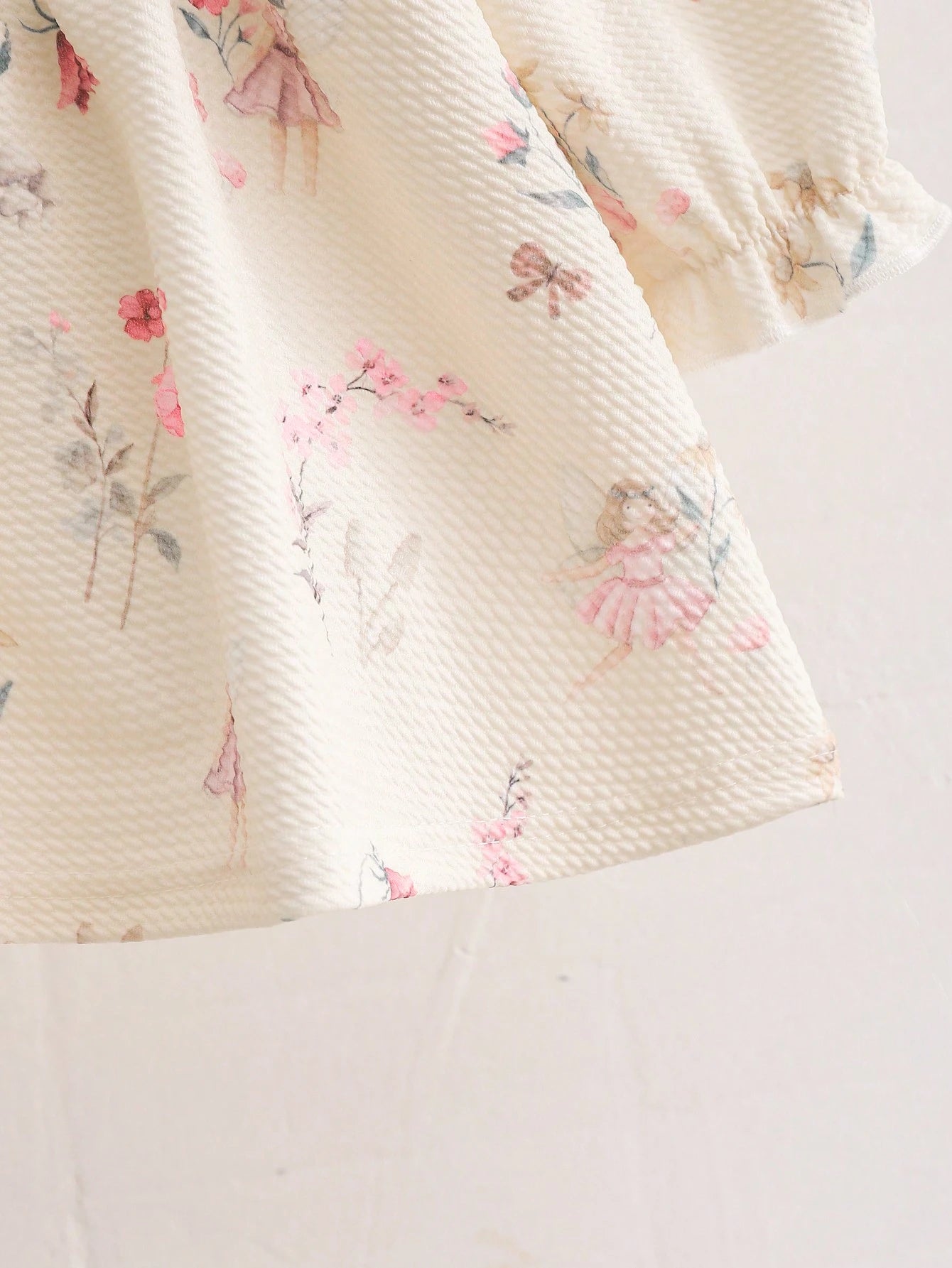 Playful Pals Newborn Baby Girls Cute Ballet Girl Print Casual Daily Dress, Autumn/Winter