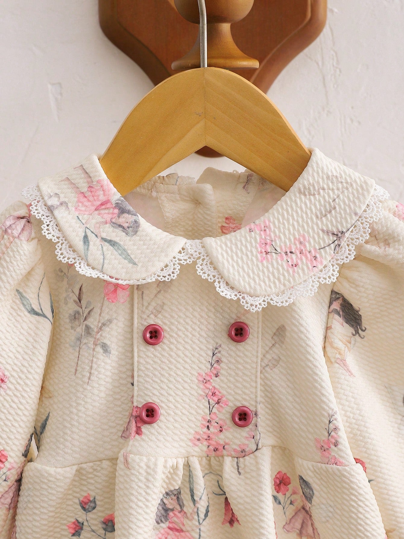 Playful Pals Newborn Baby Girls Cute Ballet Girl Print Casual Daily Dress, Autumn/Winter