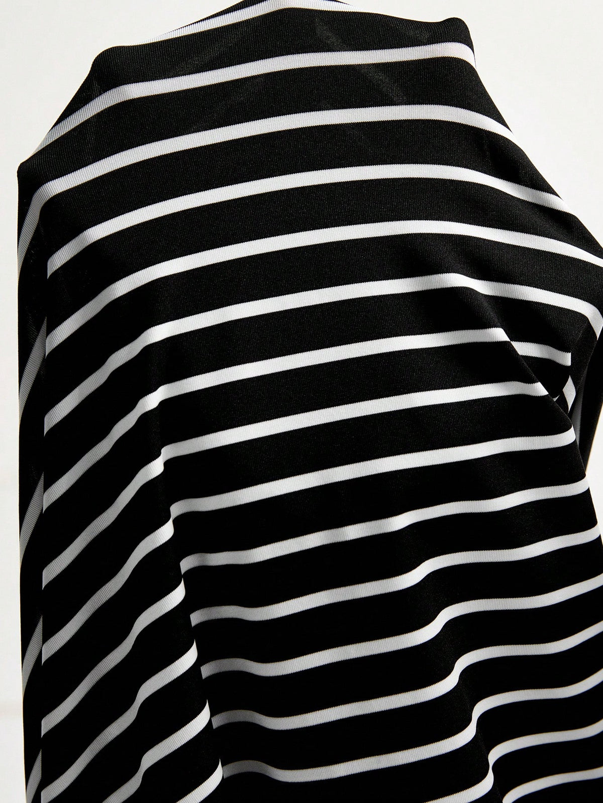 Plussiva Maternity Plus Size Striped Round Neck Short Sleeve Waist Tie Casual Dress