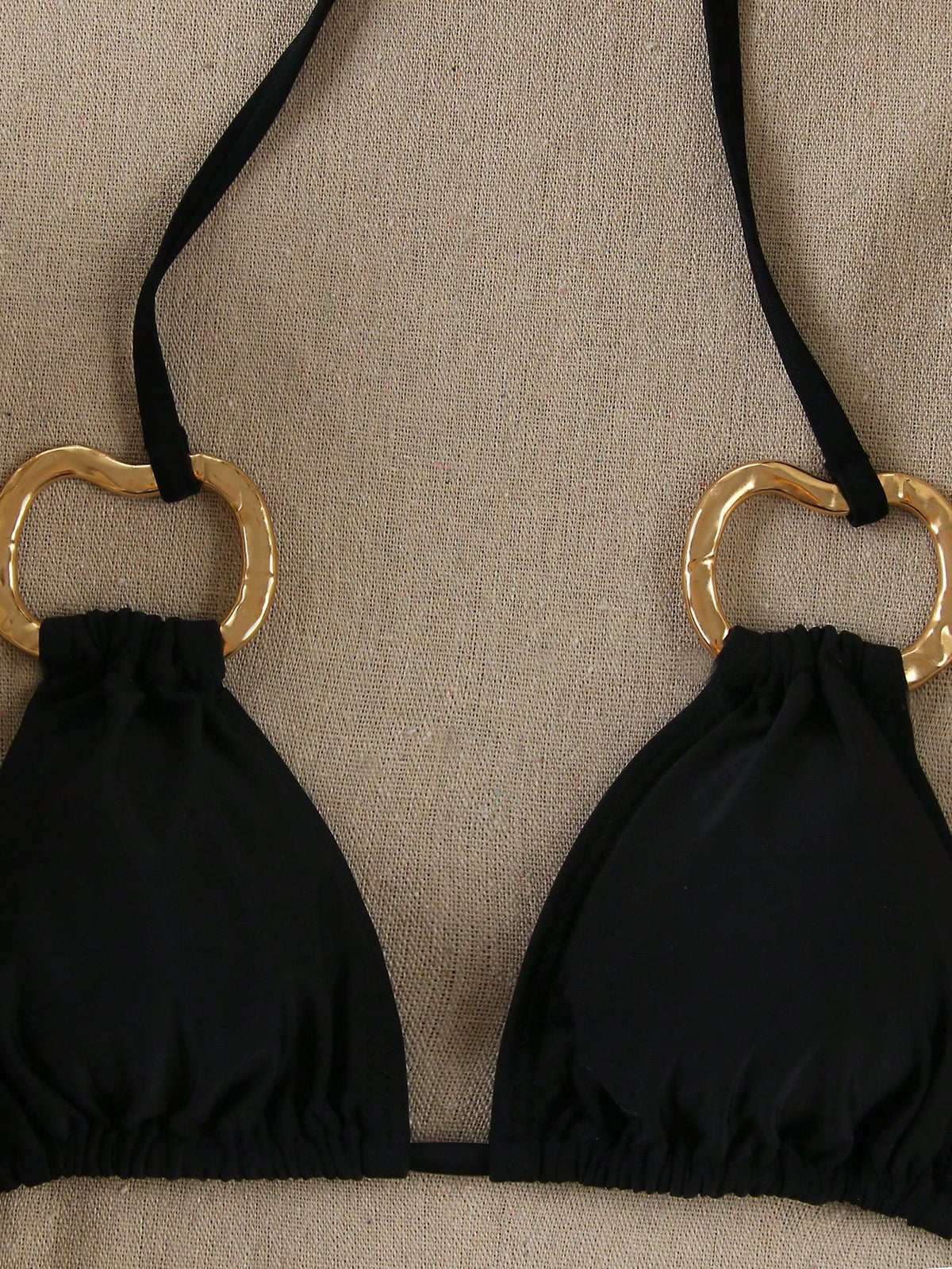 Polovedo Official Elegant Sexy Solid Casual Bikini Swimsuit, Suitable For Beach, Vacation, Party, And Dates Black Summer