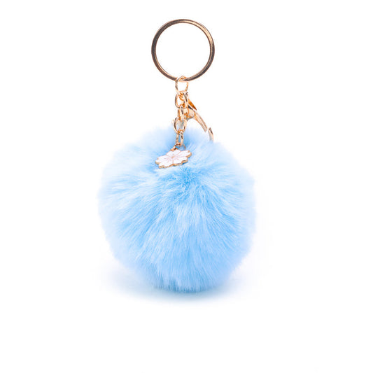 122340-40-FAUX_FUR_FLOWER_POMPOM-01-8918900033-POMPOM FAUSSE FOURRURE AVEC FLEUR-Bag Charms | Accessories-Yellow-Yellow Shoes