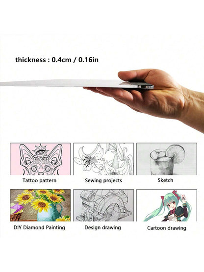 Portable A5 A4 A3 LED Copy Board Light Tracing Box, Ultra-Thin Adjustable USB Power Artcraft LED Trace Light Pad For Drawing, Streaming,Sketching, Animation, Stenciling Back To School