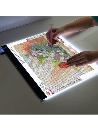 Portable A5 A4 A3 LED Copy Board Light Tracing Box, Ultra-Thin Adjustable USB Power Artcraft LED Trace Light Pad For Drawing, Streaming,Sketching, Animation, Stenciling Back To School