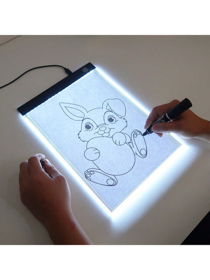 Portable A5 A4 A3 LED Copy Board Light Tracing Box, Ultra-Thin Adjustable USB Power Artcraft LED Trace Light Pad For Drawing, Streaming,Sketching, Animation, Stenciling Back To School