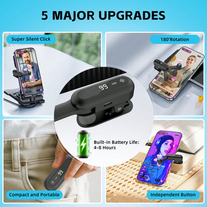 Portable Auto Clicker For Phone Pad Android Built-In Battery With Strong Battery Life Hands-Free Silent Operation Handy, Auto Tapper For Live,Gaming,Likes & Reward Tasks Birthday Gift