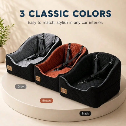 Portable Breathable Dog Car Seat For Small Medium Dogs & Cats, Pet Booster Booster Seat With Removable Washable Cushion, Strap Attachment And Storage Pocket, Comfortable Travel Seat For Car Rides & Ou