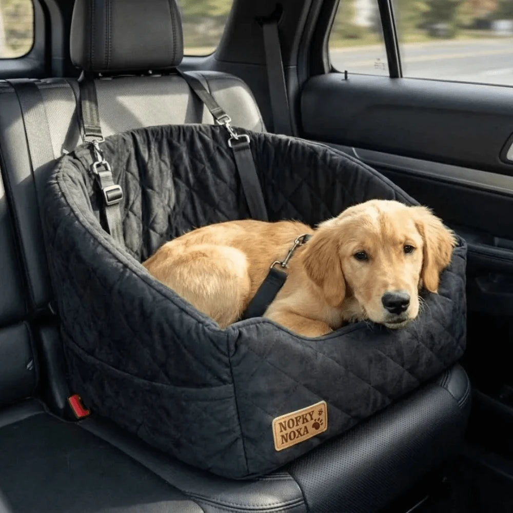 Portable Breathable Dog Car Seat For Small Medium Dogs & Cats, Pet Booster Booster Seat With Removable Washable Cushion, Strap Attachment And Storage Pocket, Comfortable Travel Seat For Car Rides & Ou