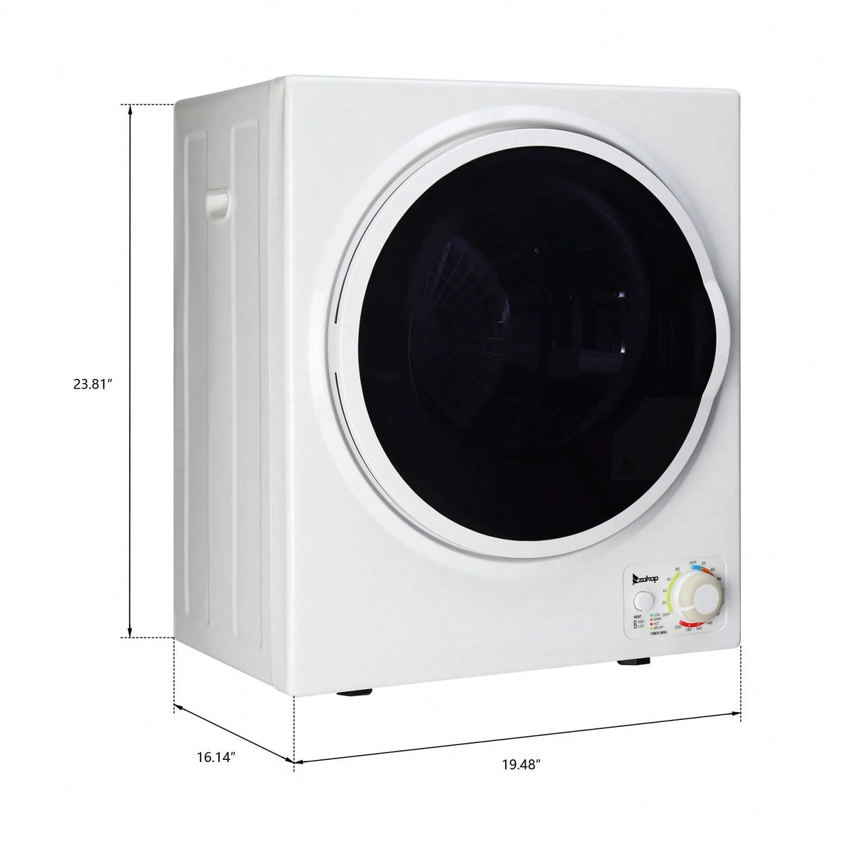 Portable Dryer For Small Loads, 1.6 Cu.Ft Compact Clothes Dryer With Viewing Window, Perfect For Baby Clothes & Apartments| Big Drying In Small Spaces