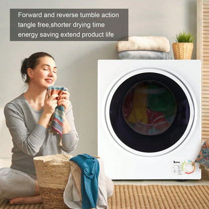 Portable Dryer For Small Loads, 1.6 Cu.Ft Compact Clothes Dryer With Viewing Window, Perfect For Baby Clothes & Apartments| Big Drying In Small Spaces