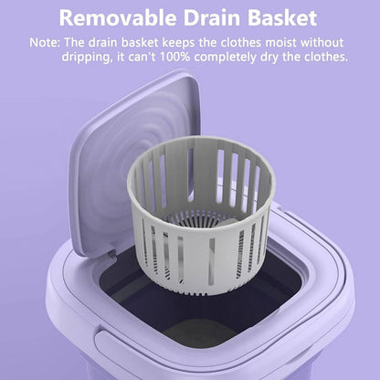 Portable Foldable Washing Machine, Mini Washing Machine, Underwear, Small Clothes For Deep Cleaning. Suitable For Apartments, Dormitories, Hotels.
