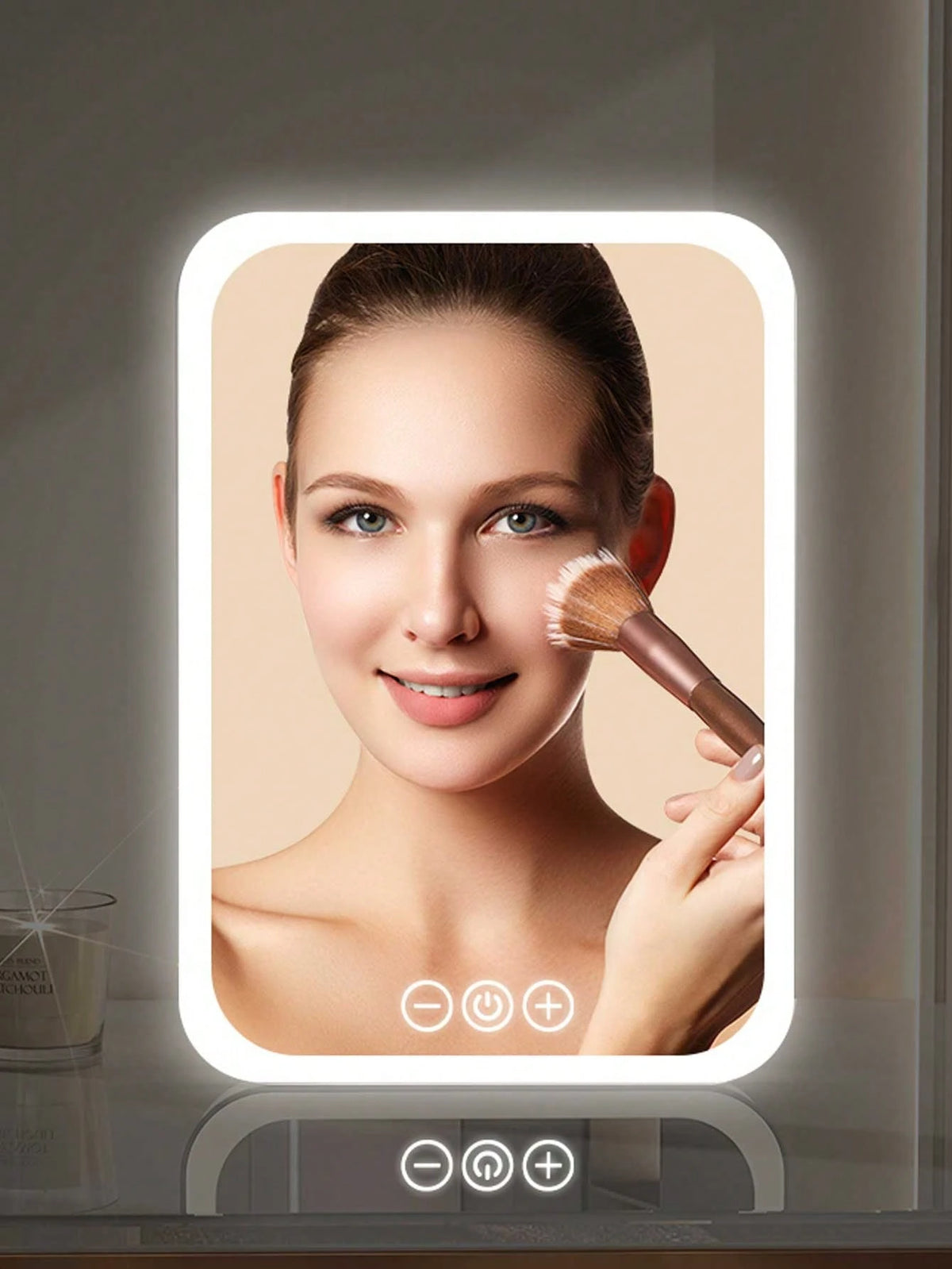 Portable LED Lighted Makeup Mirror, Folding Desk Mirror With Strap For Student Dormitory, Office And Dressing Table Best Gifts Birthday Graduation School Decor School Surprise Dormitory Decor Back To