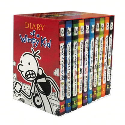Pre-Owned Diary Of A Wimpy Kid Box Of Books 1-10 Hardcover Gift Set (Hardcover) By Jeff Kinney