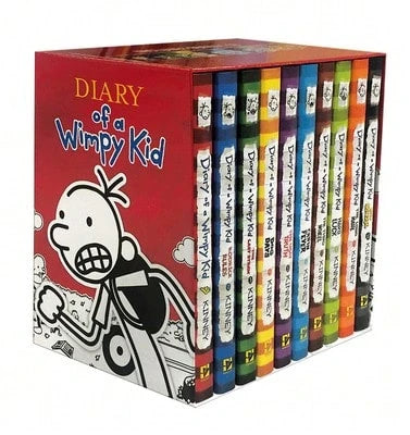 Pre-Owned Diary Of A Wimpy Kid Box Of Books 1-10 Hardcover Gift Set (Hardcover) By Jeff Kinney