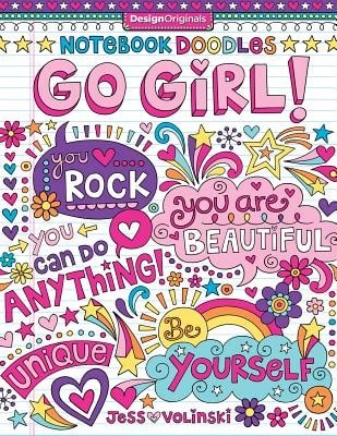 Pre-Owned Notebook Doodles Go Girl!: Coloring & Activity Book (Paperback) By Jess Volinski