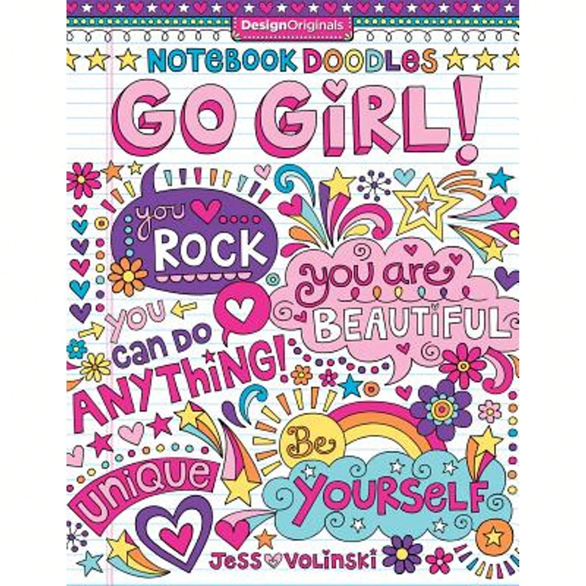 Pre-Owned Notebook Doodles Go Girl!: Coloring & Activity Book (Paperback) By Jess Volinski