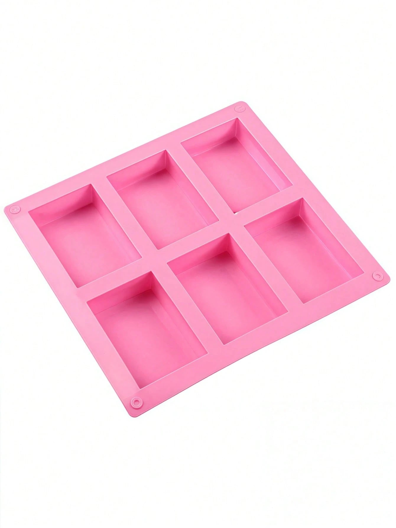 Premium Non-Stick Silicone Soap Mold- Reusable Rectangle Bar Molds For DIY Crafts, Homemade Bath & Beauty Supplies, Easy Release Handmade Soap Making Tools- Pink