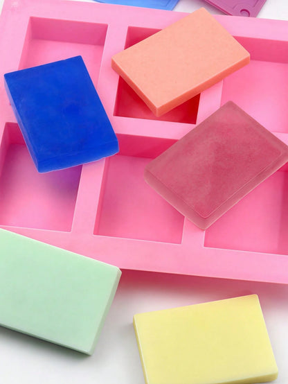Premium Non-Stick Silicone Soap Mold- Reusable Rectangle Bar Molds For DIY Crafts, Homemade Bath & Beauty Supplies, Easy Release Handmade Soap Making Tools- Pink
