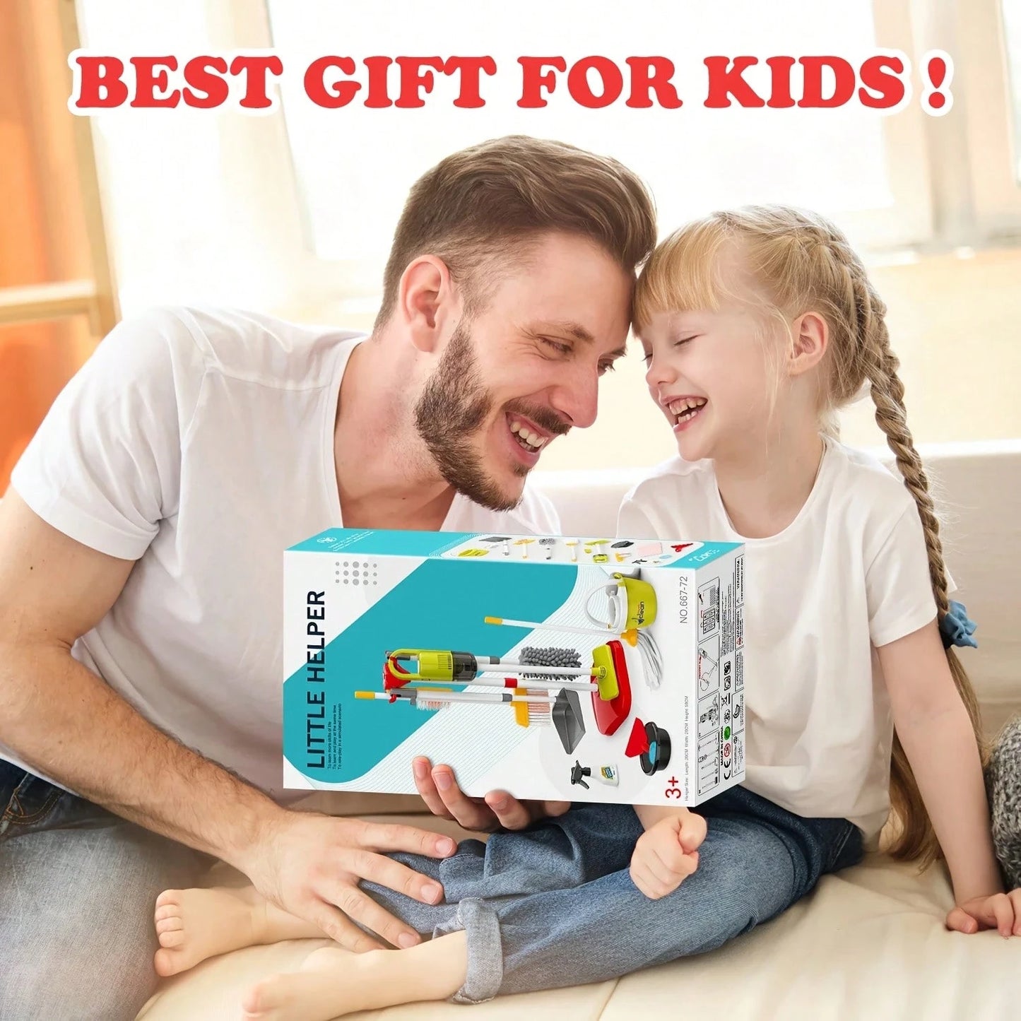 Pretend House Cleaning Vehicle Toy Set| With Vacuum Cleaner And Multi-Functional Cleaning Tools, Durable ABS Material, Realistic Cleaning Set Including Mop, Broom, Dustpan, Bucket, Suitable For Boys