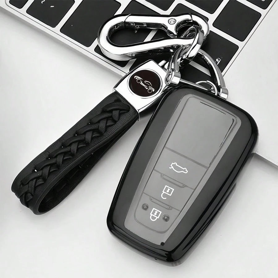 Prius, Corolla, CHR, Prado 2018-2022 Car Key Case, Soft TPU Key Shell Protector, Dustproof Shockproof, High-End Fashion Key Holder