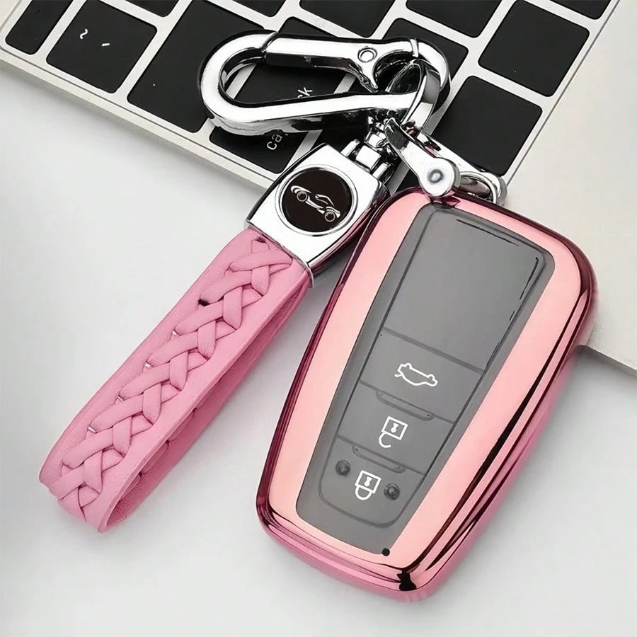 Prius, Corolla, CHR, Prado 2018-2022 Car Key Case, Soft TPU Key Shell Protector, Dustproof Shockproof, High-End Fashion Key Holder