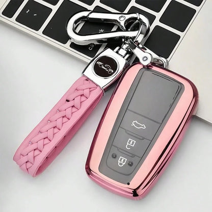 Prius, Corolla, CHR, Prado 2018-2022 Car Key Case, Soft TPU Key Shell Protector, Dustproof Shockproof, High-End Fashion Key Holder
