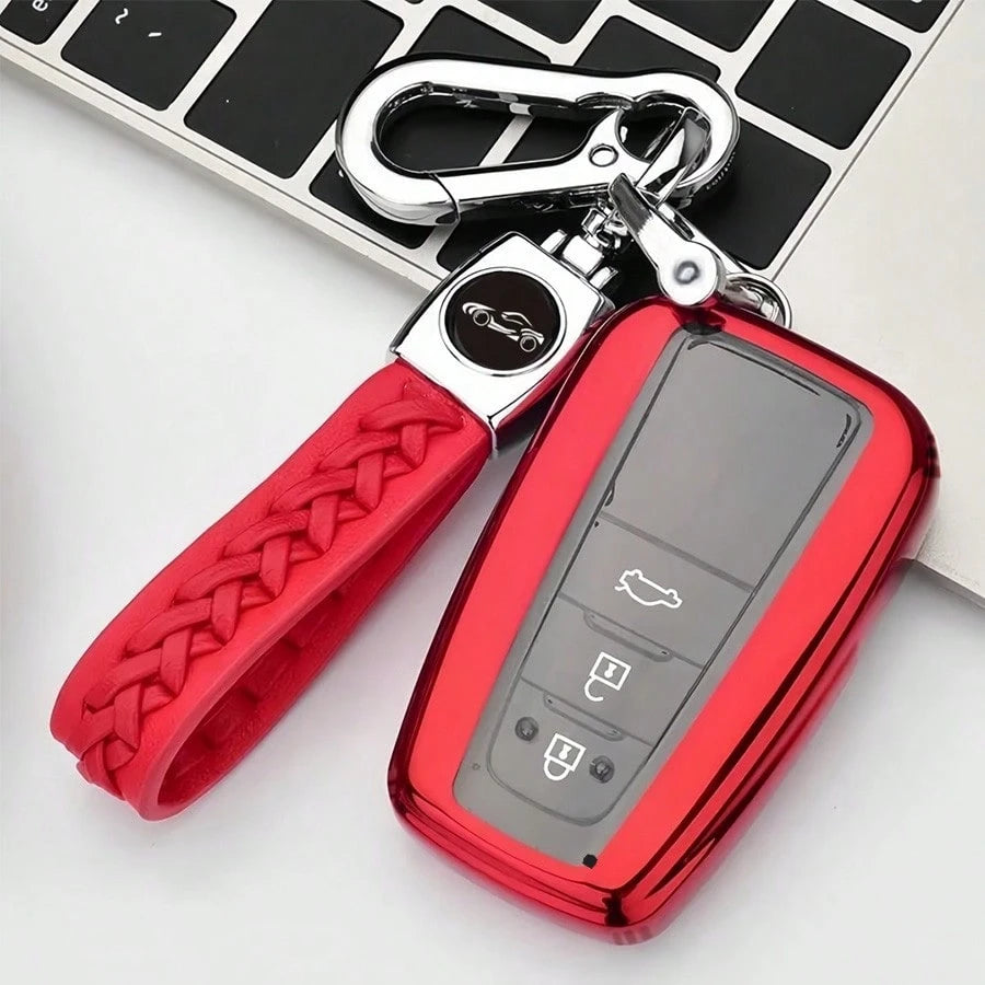 Prius, Corolla, CHR, Prado 2018-2022 Car Key Case, Soft TPU Key Shell Protector, Dustproof Shockproof, High-End Fashion Key Holder
