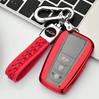 Prius, Corolla, CHR, Prado 2018-2022 Car Key Case, Soft TPU Key Shell Protector, Dustproof Shockproof, High-End Fashion Key Holder