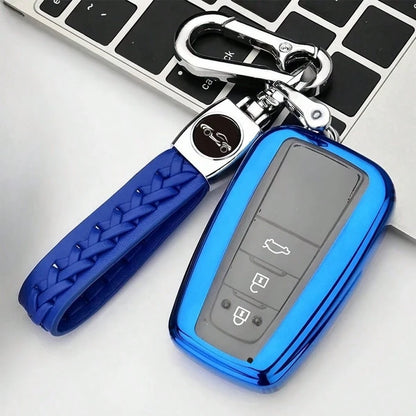 Prius, Corolla, CHR, Prado 2018-2022 Car Key Case, Soft TPU Key Shell Protector, Dustproof Shockproof, High-End Fashion Key Holder