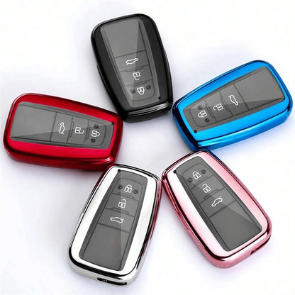 Prius, Corolla, CHR, Prado 2018-2022 Car Key Case, Soft TPU Key Shell Protector, Dustproof Shockproof, High-End Fashion Key Holder