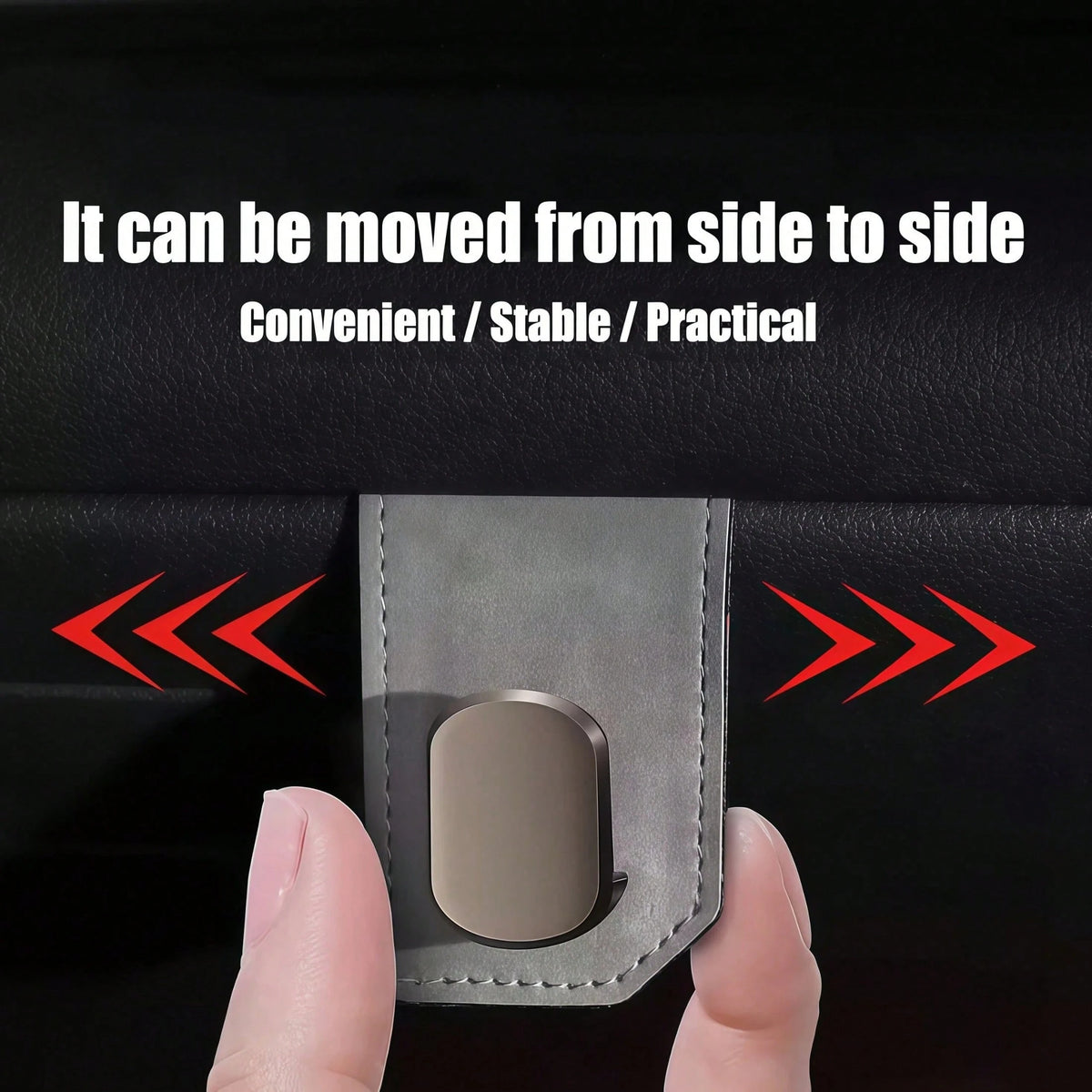 PU Leather Car Passenger Seat Hook And Storage Bag- Soft Lining Organizer Bag, Space-Saving Interior Accessory, Essential For SUV And Sedan Travel