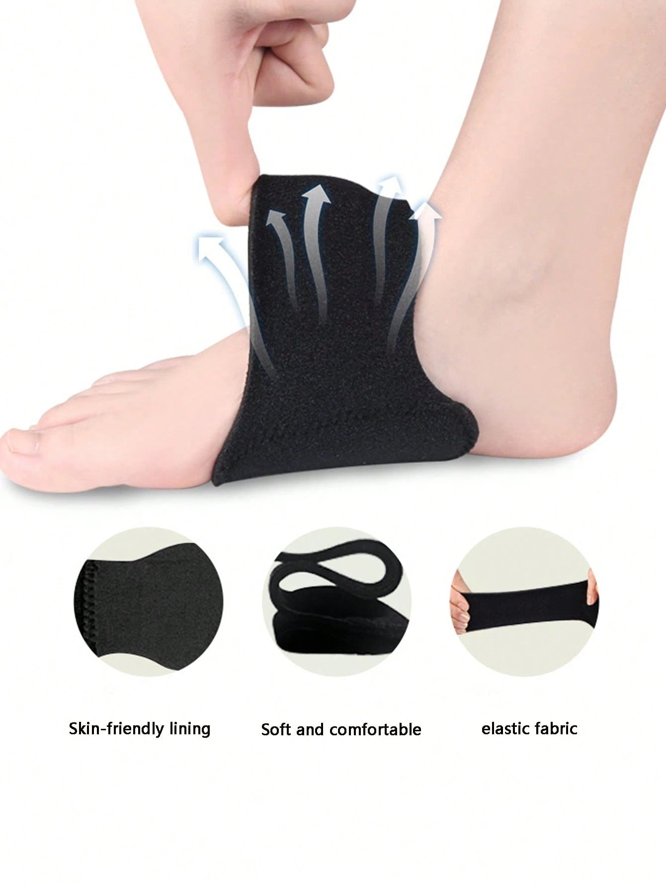 QKC 1 Pair/2 Pairs Arch Support Insoles, Suitable For Men And Women, With Silicone Pad, Sports Design Applicable For Shoes And Footwear, Gift Ideas