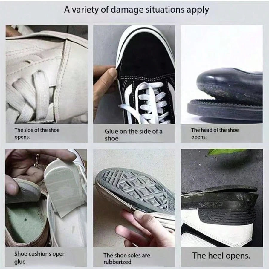 Quick-Dry Shoe Repair Glue| Universal Leather & Fabric Adhesive| Skin-Friendly, Water-Resistant & Non-Hardening| Fixes Sole Separation, Multi-Purpose Bonding (60ml)