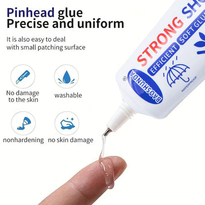 Quick-Dry Shoe Repair Glue| Universal Leather & Fabric Adhesive| Skin-Friendly, Water-Resistant & Non-Hardening| Fixes Sole Separation, Multi-Purpose Bonding (60ml)