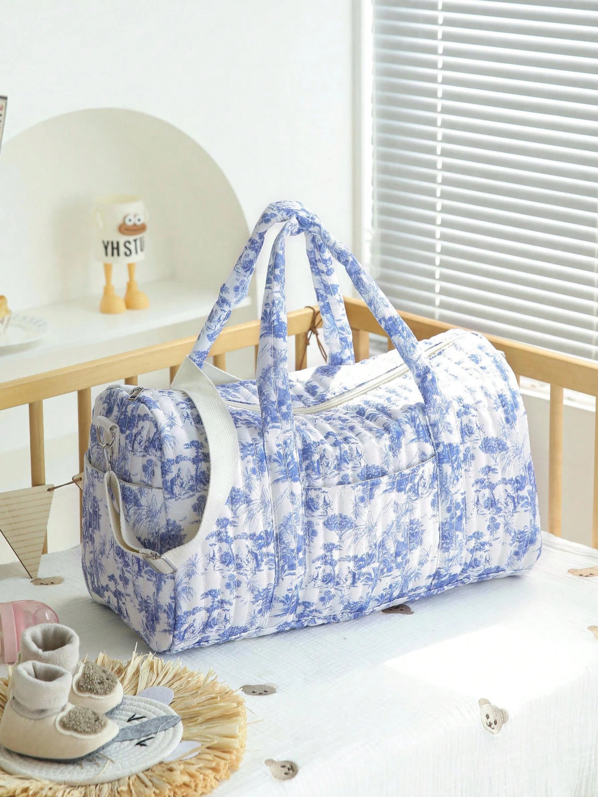 Quilted High Capacity Travel Tote Bag, Duffle Bag Women, Weekend Short Trip Storage Bag, Portable, Lightweight, Durable, Stylish, For Home, Daily Use