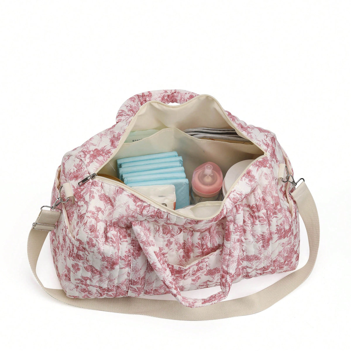 Quilted High Capacity Travel Tote Bag, Duffle Bag Women, Weekend Short Trip Storage Bag, Portable, Lightweight, Durable, Stylish, For Home, Daily Use