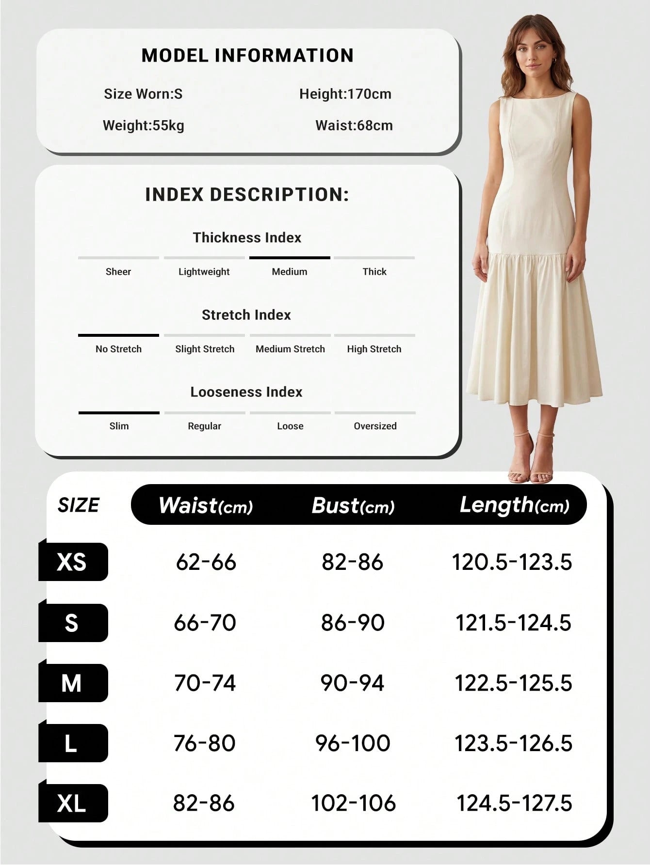 QUNGIGU Women's Bodycon Midi Dress Elegant Sleeveless Fishtail Mermaid Party Club Long Dresses