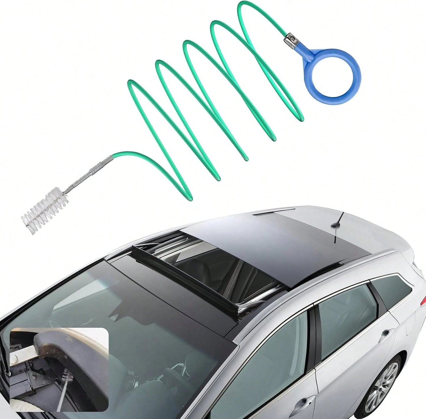 QZTYTY Upgraded Auto Sunroof Drain Cleaning Tool, 78Inch Flexible Tube Cleaning Brush, Slim Drain Dredging Tool Tube Cleaning Brush Perfect For Car