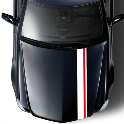 Racing Car Engine Hood Striped Sticker PVC Color Blocking Sticker Waterproof Auto Bonnet Body Decoration Vinyl Decal Accessories