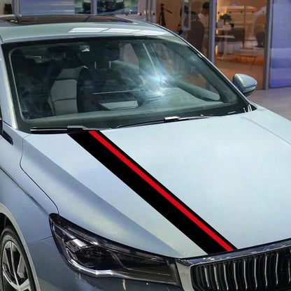 Racing Car Engine Hood Striped Sticker PVC Color Blocking Sticker Waterproof Auto Bonnet Body Decoration Vinyl Decal Accessories