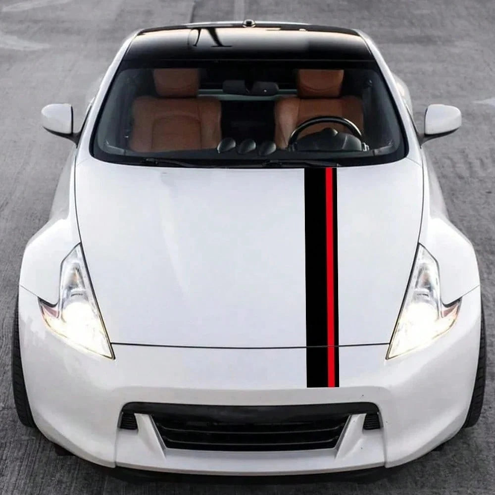Racing Car Engine Hood Striped Sticker PVC Color Blocking Sticker Waterproof Auto Bonnet Body Decoration Vinyl Decal Accessories