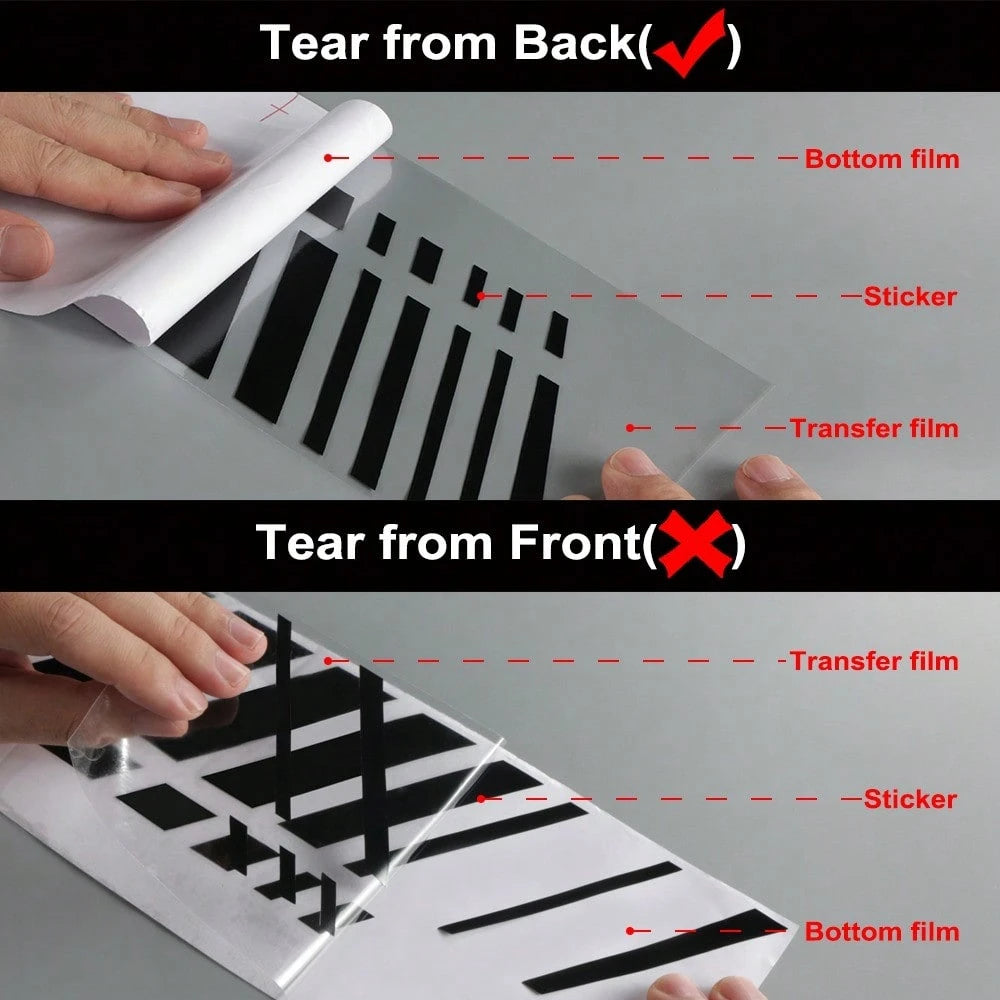 Racing Car Engine Hood Striped Sticker PVC Color Blocking Sticker Waterproof Auto Bonnet Body Decoration Vinyl Decal Accessories