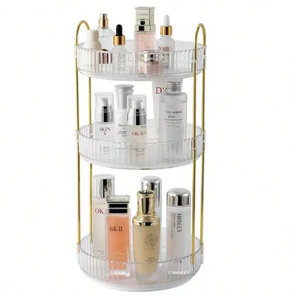 RAINWHISPER Makeup Brush Storage Box Pen Holder 360 Degree Rotating Desktop Storage Barrel High-End Light Luxury Skin Care Products Desktop Storage Desktop Perfume Skin Care Products Makeup Brush Stor