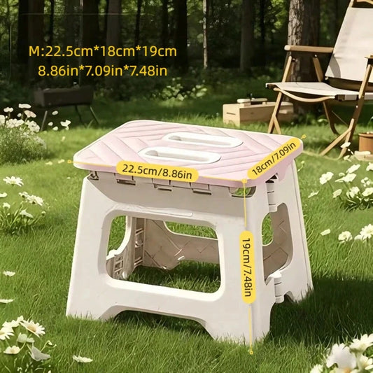 RAINWHISPER One Folding Step Stool, 310 Lbs Capacity, Suitable For Kitchens, Bathrooms, And Outdoor Spaces. Portable Folding Step Stool – Non-Slip Surface, Easy To Fold And Carry, Sturdy (PP) Polyprop