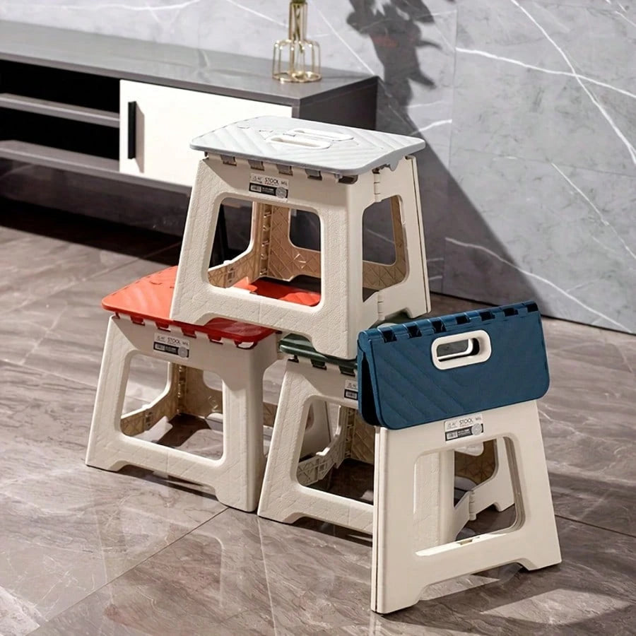 RAINWHISPER One Folding Step Stool, 310 Lbs Capacity, Suitable For Kitchens, Bathrooms, And Outdoor Spaces. Portable Folding Step Stool – Non-Slip Surface, Easy To Fold And Carry, Sturdy (PP) Polyprop